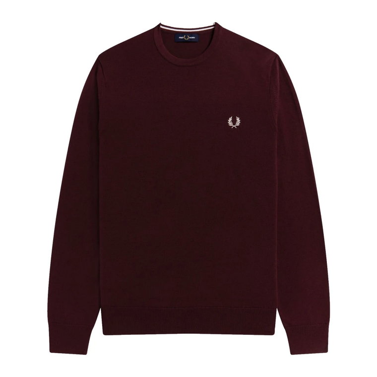 Autentyczny Sweter Crew Knit w kolorze Oxblood-S Fred Perry