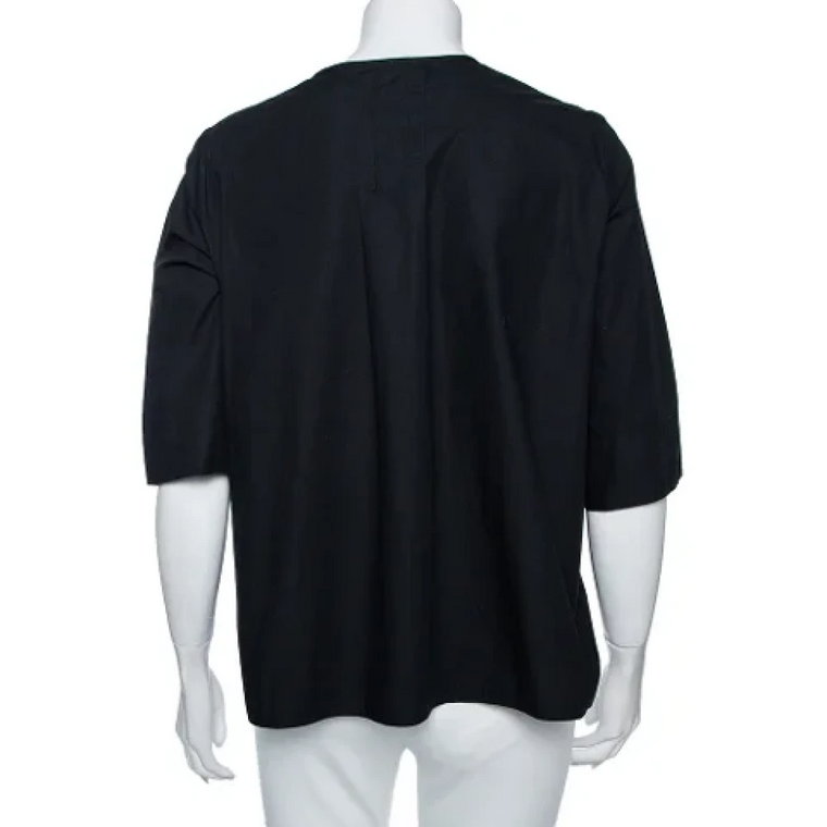 Elegancka czarna bawełniana bluzka z haftem Isabel Marant Pre-owned