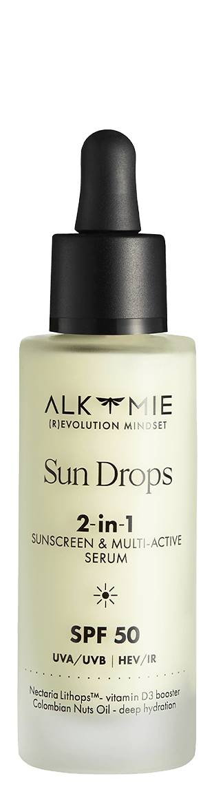 Alkmie Sun Drops SPF 50 2w1 Ochrona Przeciwsłoneczna i Multiaktywne serum