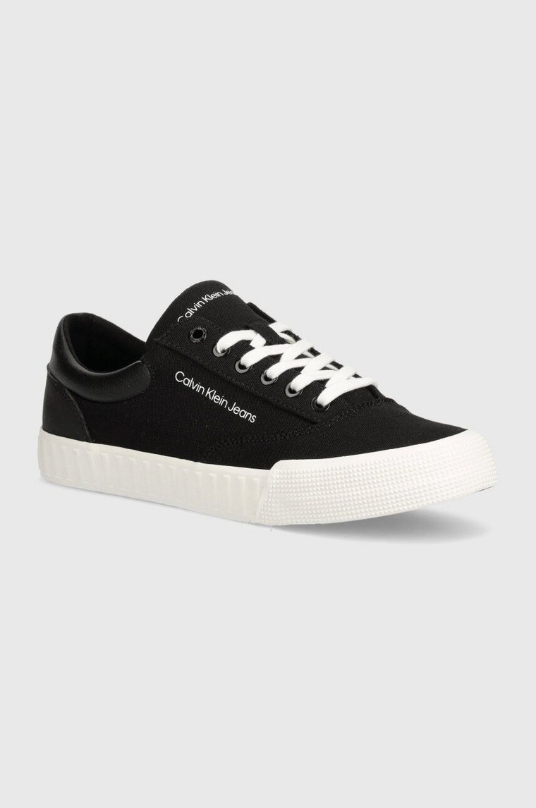 Calvin Klein Jeans tenisówki SKATER VULC LOW LACEUP MIX IN DC męskie kolor czarny YM0YM00903