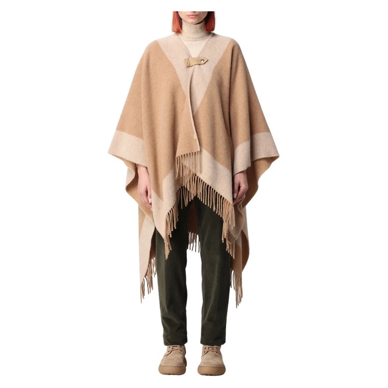 Elegancki Woolrich Blend Cape - Wielofunkcyjny i ponadczasowy Woolrich