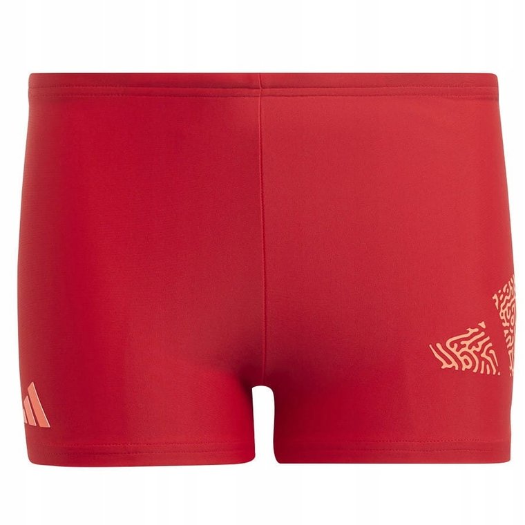 Kąpielówki adidas 3 Bar Log Boxer IC4739 Czerwony, 164 CM