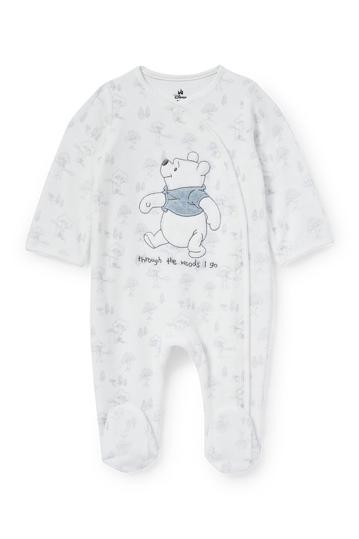C&A Kubuś Puchatek-piżamka niemowlęca, Biały, Rozmiar: 50