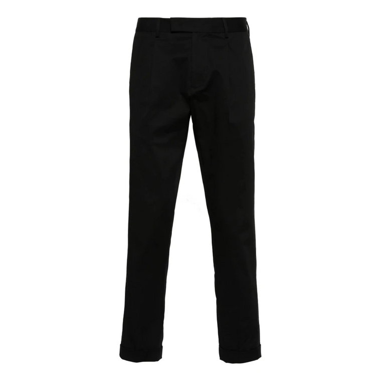 Czarne spodnie z bawełnianego sztruksu Low Brand