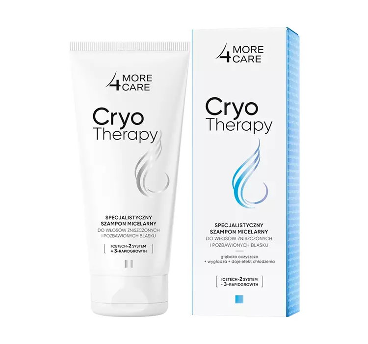 MORE4CARE CRYOTHERAPY SPECJALISTYCZNY SZAMPON MICELARNY DO WŁOSÓW ZNISZCZONYCH 200ML