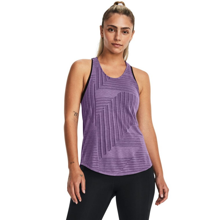 Damski top do biegania Under Armour Streaker Deco Diamond Tank - fioletowy