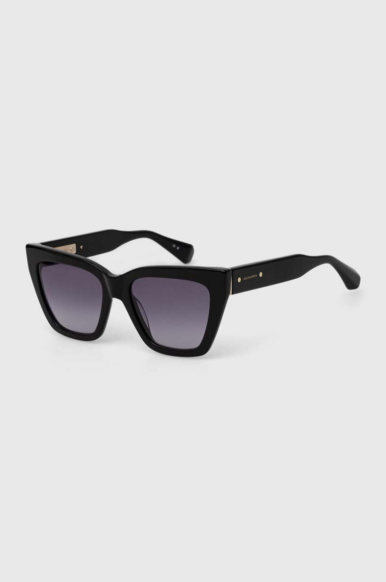 AllSaints okulary przeciwsłoneczne damskie kolor czarny ALS500100254