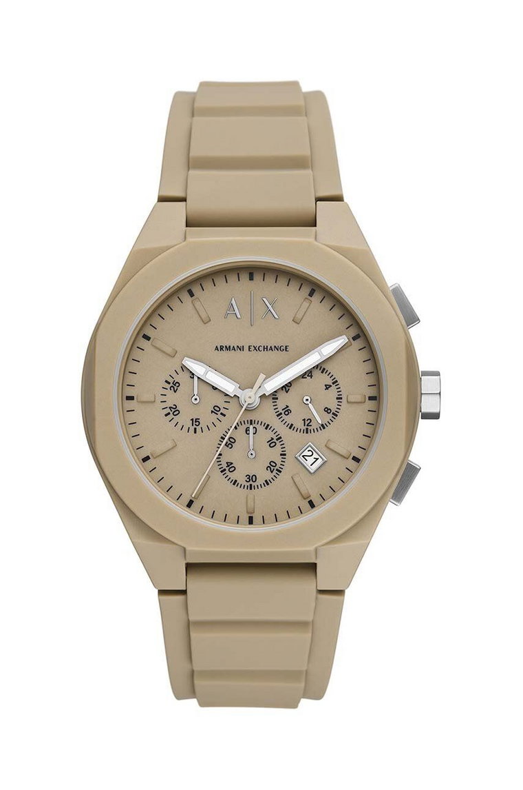 Armani Exchange zegarek męski kolor beżowy