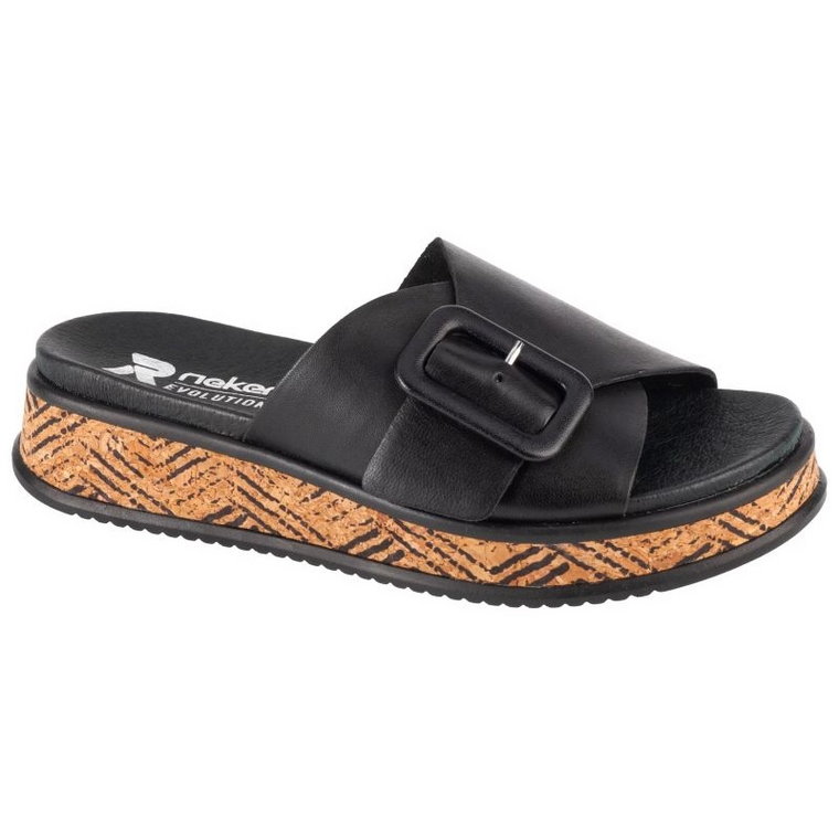 Klapki Rieker Flip-Flops W W0803-00 czarne