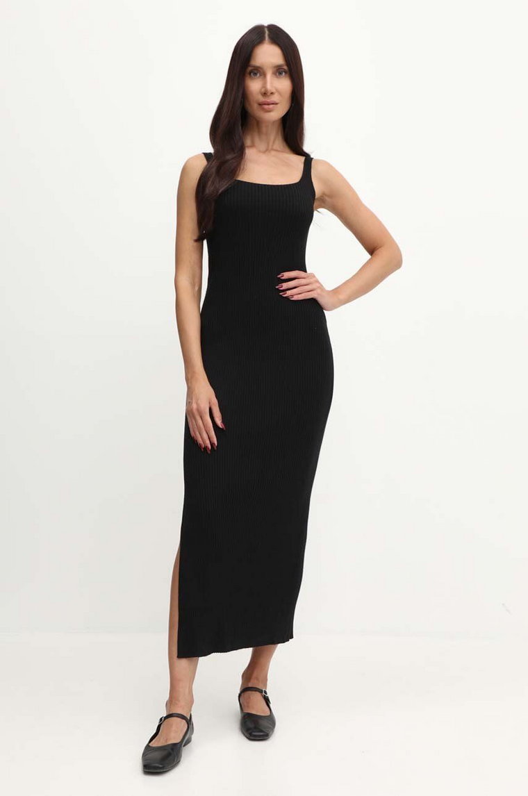 MAX&Co. sukienka kolor czarny maxi dopasowana 2416321013200