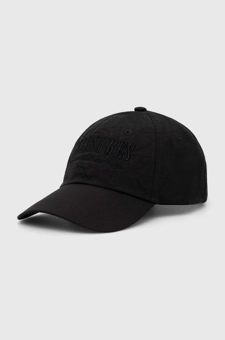 Puma czapka z daszkiem PUMA x PLEASURES BB Cap kolor czarny z aplikacją 24931