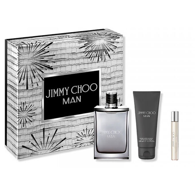 Zestaw Jimmy Choo Man woda toaletowa 100 ml + Body Lotion 100 ml + Edt 7.5 ml (3386460138352). Perfumy męskie