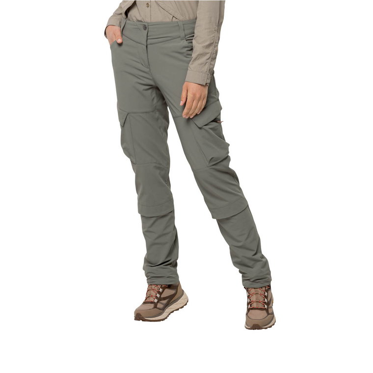 Damskie spodnie softshellowe Jack Wolfskin DISKOVERA PANTS W gecko green - 42