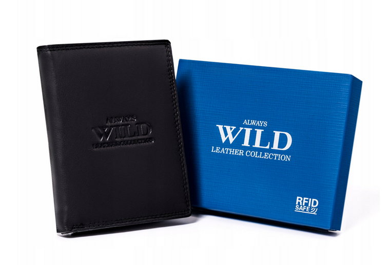 Męski, skórzany portfel bez zapięcia zewnętrznego - Always Wild