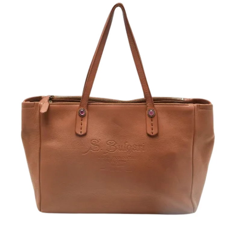 Pre-owned Leather totes Bvlgari Vintage