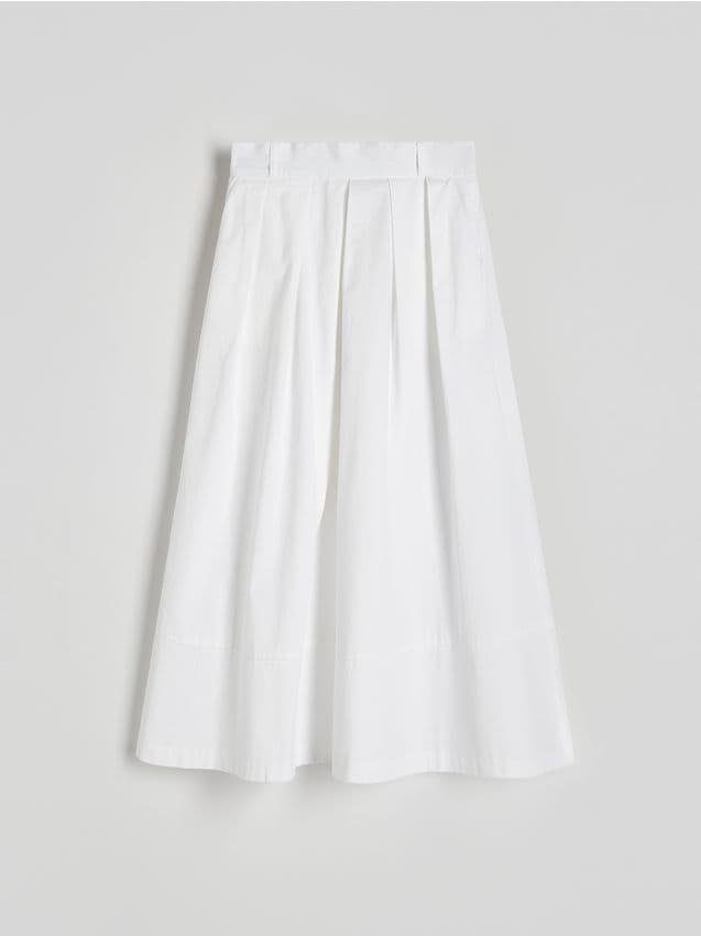 Reserved - Rozkloszowana spódnica midi - biały