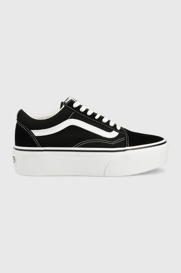 Vans tenisówki Old Skool Stackform damskie kolor czarny VN0A7Q5M6BT1-BLKWH