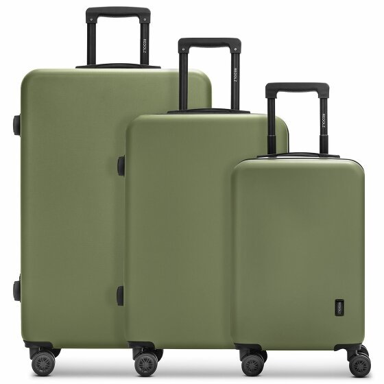 Redolz Essentials 09 3-SET 4 kółka Zestaw walizek 3-części olive