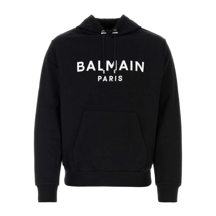 Czarny bawełniany sweter Balmain