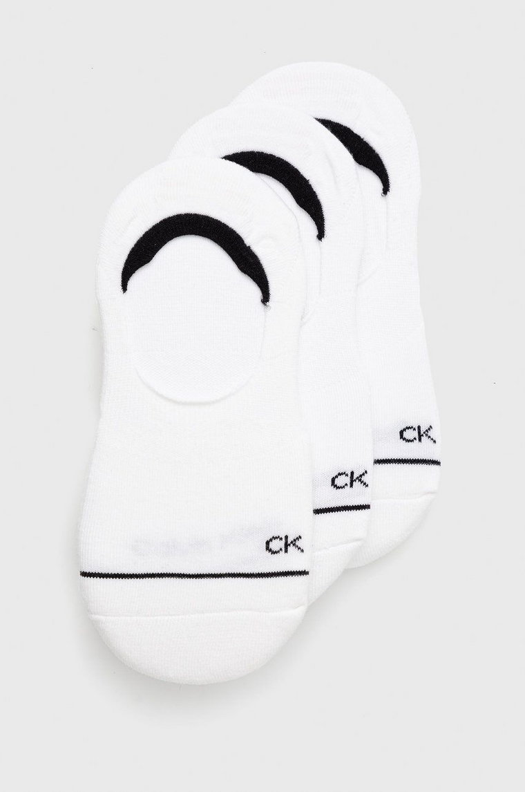 Calvin Klein Skarpetki (3-pack) damskie kolor biały