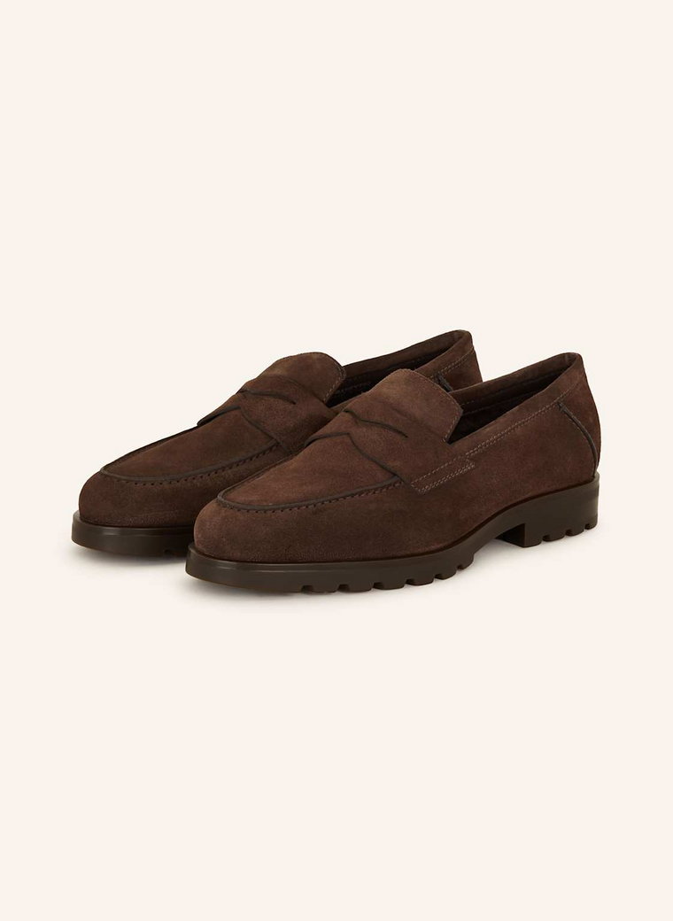 Santoni Penny Loafers Rock braun