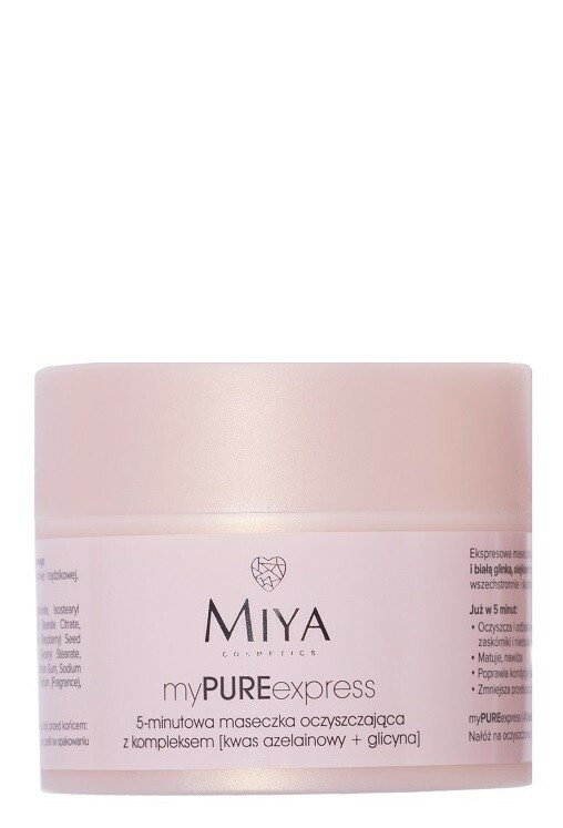 Miya myPUREexpress - 5-minutowa maseczka oczyszczająca z kompleksem [kwas azelainowy+glicyna] 50g