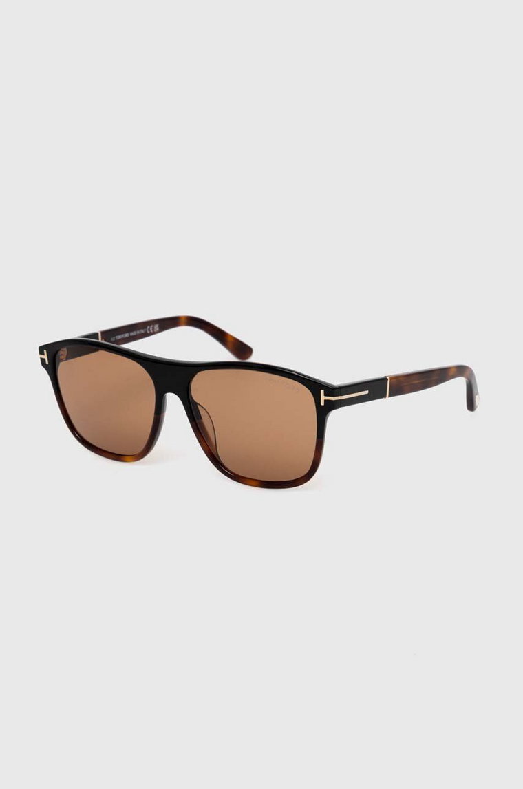 Tom Ford okulary przeciwsłoneczne męskie kolor brązowy FT1081_5805E