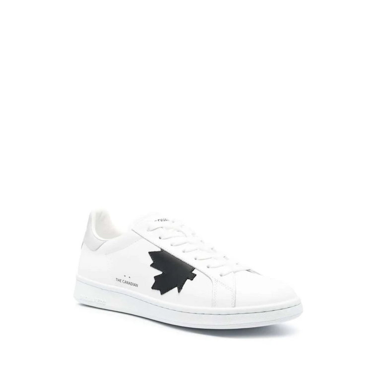 Low-Top Trainers z nadrukiem liścia klonowego Dsquared2