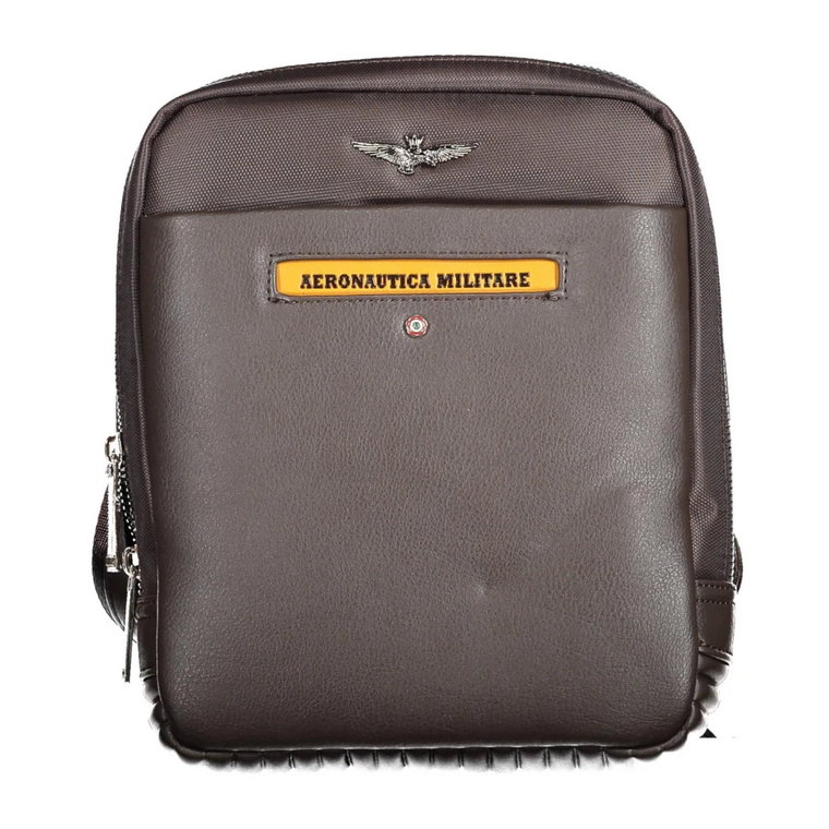 Brown Polyester Shoulder Bag Aeronautica Militare