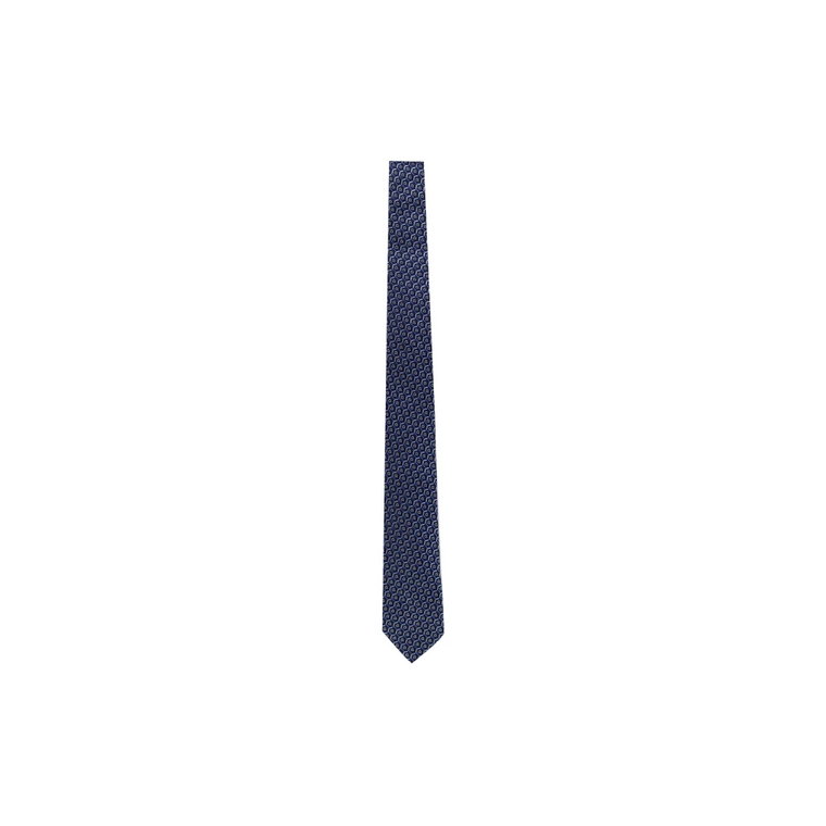 Jedwabny Krawat z Motywem Greckim Salvatore Ferragamo