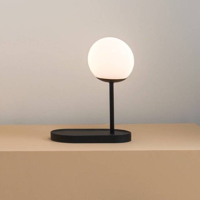 Lampa stołowa POROHITA, czarna, 33 cm