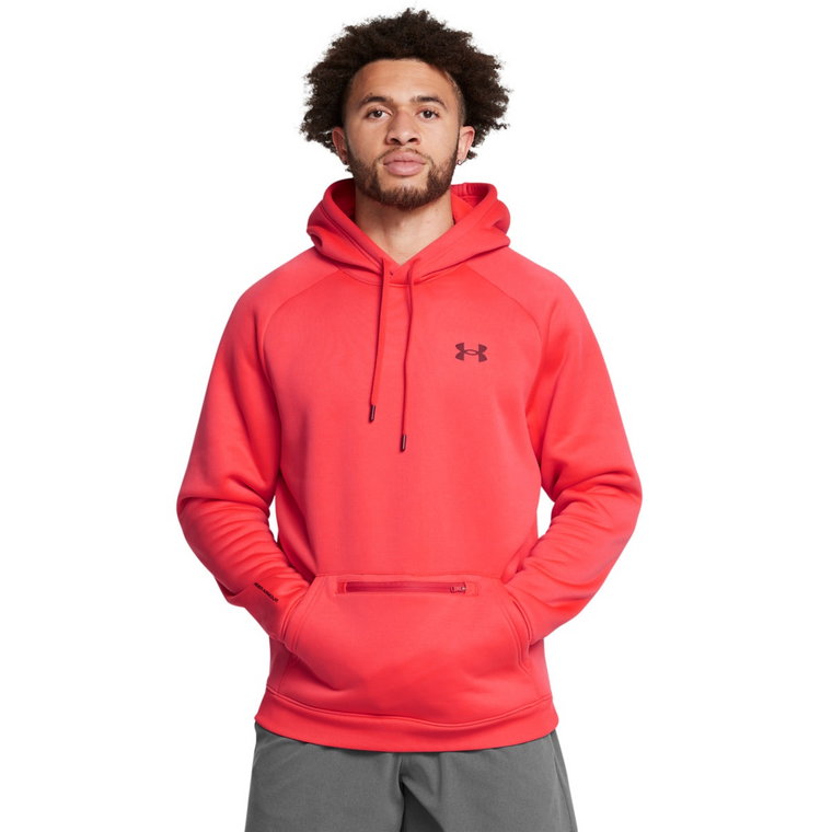 Męska bluza treningowa z kapturem Under Armour UA Armour Fleece Pro Kanga Hd - czerwona