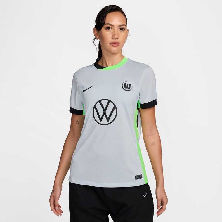 Damska koszula piłkarska Nike Dri-FIT VfL Wolfsburg Stadium 2024/25 (wersja trzecia)  replika - Szary