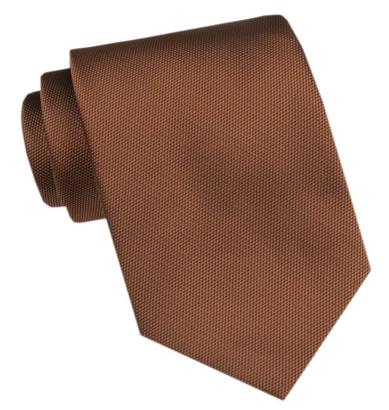 Klasyczny, Szeroki Krawat Męski CHATTIER - Karmelowy