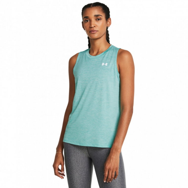 Damski top treningowy Under Armour Tech Tank Twist - turkusowy