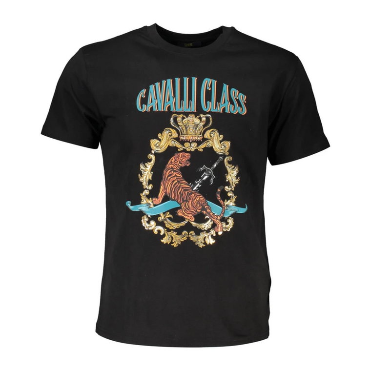 Stylowa koszulka z nadrukiem Cavalli Class