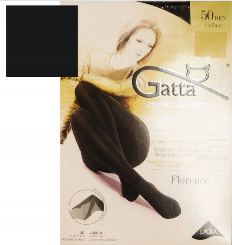 Gatta Florence 50den rajstopy micro 3D nero r.4-L