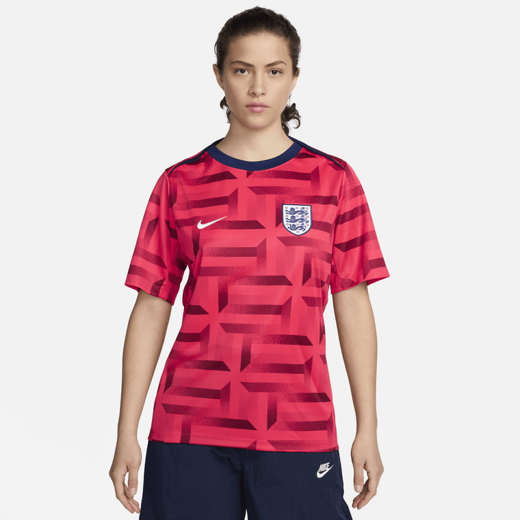 Męska przedmeczowa koszulka piłkarska z krótkim rękawem Nike Dri-FIT Anglia Academy Pro - Fiolet