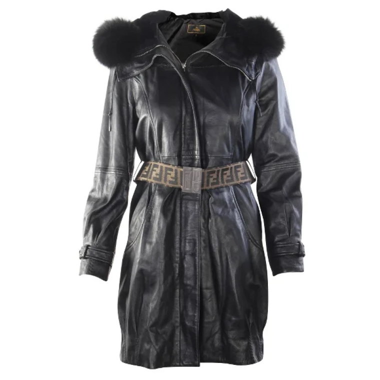 Pre-owned Leather outerwear Fendi Vintage