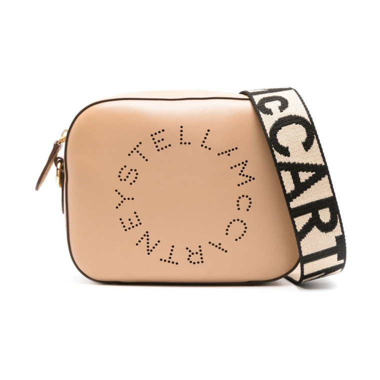 Beżowa torba na ramię Alter Mat z pozłacanymi elementami i odpinanym paskiem Stella McCartney