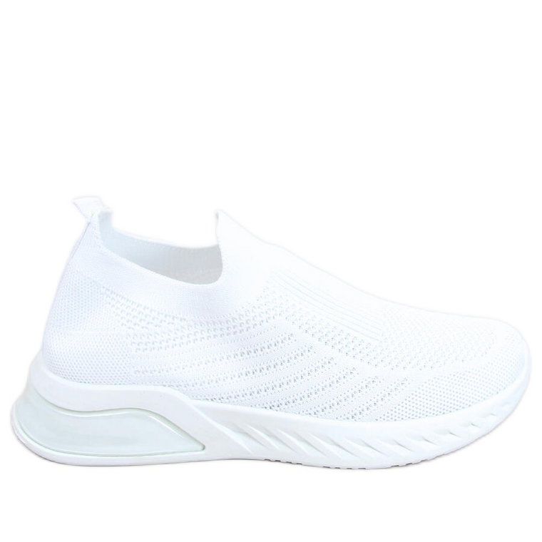 Buty sportowe skarpetkowe Agua White białe