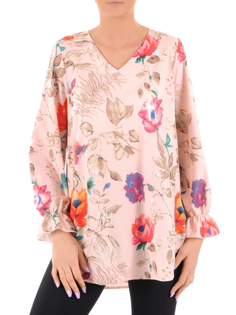 Elegancka bluzka damska w kwiatowy wzór 37751
