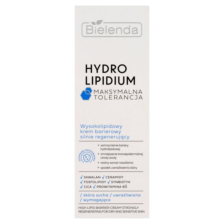 Bielenda Hydro Lipidium Maksymalna Tolerancja Wysoko lipidowy krem barierowy silnie regenerujący 50ml