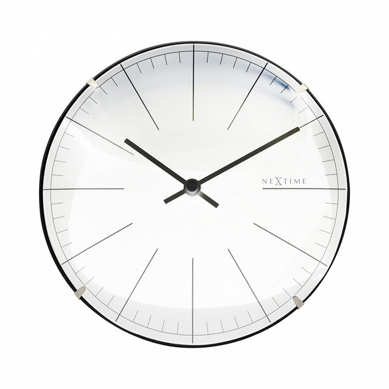 Zegar stojący 20 cm Nextime Big Stripe Mini Dome biały kod: 3506 WI