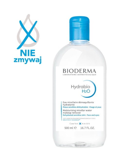BIODERMA HYDRABIO H2O Woda Micelarna Do Oczyszczania Twarzy i Zmywania Makijażu - 500 ml