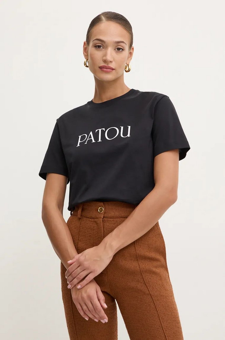 Patou t-shirt bawełniany damski kolor czarny JE0299999