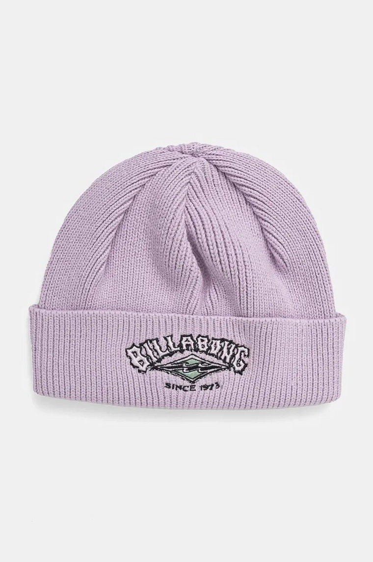 Billabong czapka 73 High Beanie kolor fioletowy z cienkiej dzianiny bawełniana ABJHA00271