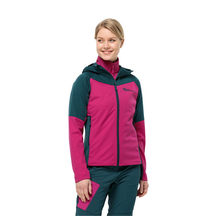 Damska kurtka softshellowa Jack Wolfskin BRISSTAL HOODY W new magenta - XS