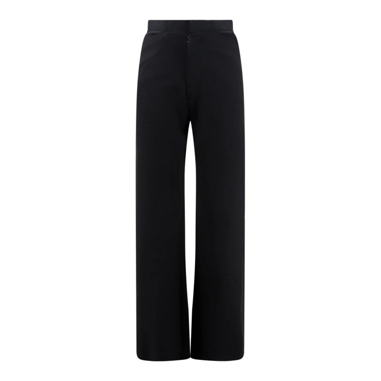 Czarne Spodnie z Szerokimi Nogawkami MM6 Maison Margiela