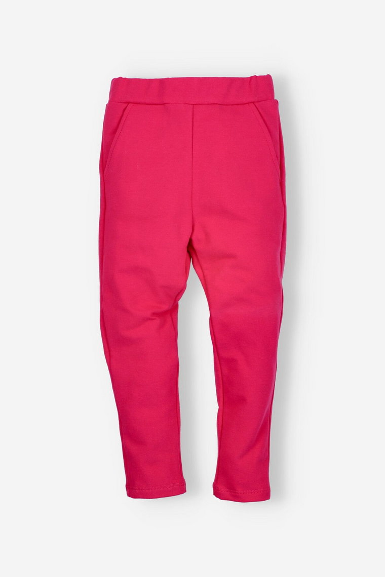 Spodnie dresowe dla dziewczynki - I Love Colors - różowe